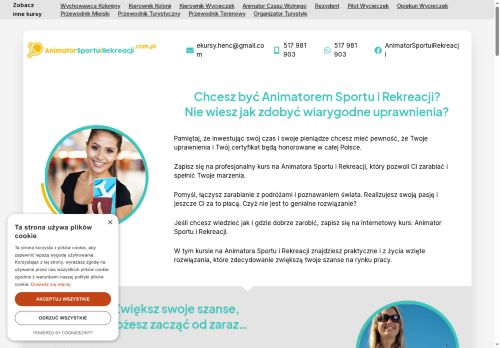 Internetowe szkolenia na animatorów sportu i rekreacji. Internetowe szkolenia na animatorów sportu i rekreacji.