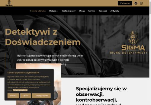 Biuro Detektywistyczne Sigma, Prywatny Detektyw Profesjonalnie Biuro Detektywistyczne Sigma, Prywatny Detektyw Profesjonalnie