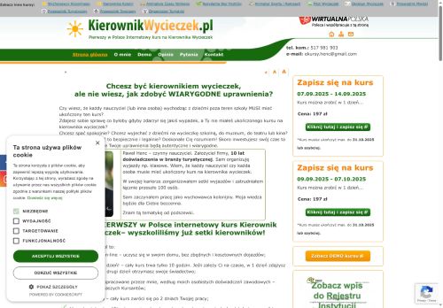 Internetowy kurs na i dla Kierowników Wycieczek! Wygodnie i rzetelnie! Internetowy kurs na i dla Kierowników Wycieczek! Wygodnie i rzetelnie!