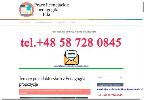 Prace licencjackie z pedagogiki Prace licencjackie z pedagogiki