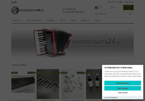 Akordeony, Pokrowce, Pasy nośne, części i akcesoria