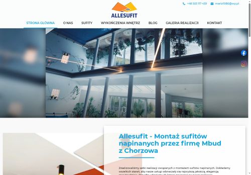 Napinane sufity- allesufit.pl