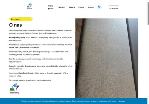 Mobilne pranie tapicerki meblowej, samochodowej, wykladzin