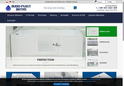 "Budo-Plast Baths" - Wanny z drzwiami oraz brodziki bezprogowe