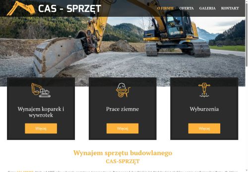 Cas Sprzęt wynajem koparek i wywrotek Śląsk