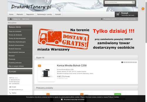 Drukarki, Tusze i Tonery do drukarek - markowe i alternatywne