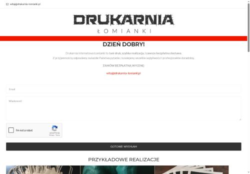Tani Druk najtansza drukarnia internetowa lomianki