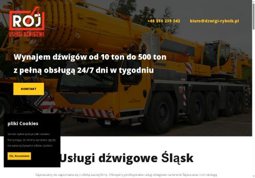 Wynajem dźwigów. Usługi Dźwigowe Roj Paweł