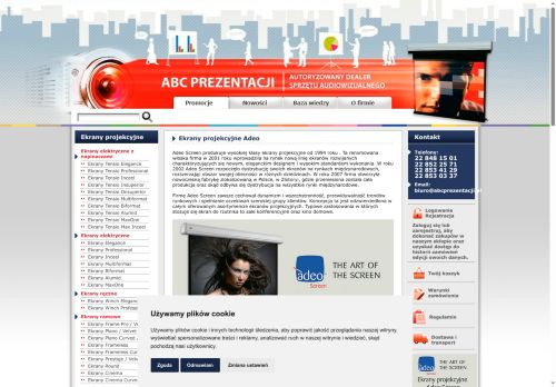 Ekrany projekcyjne do rzutnika