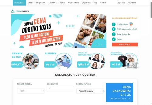 Wywoływanie zdjęć przez internet
