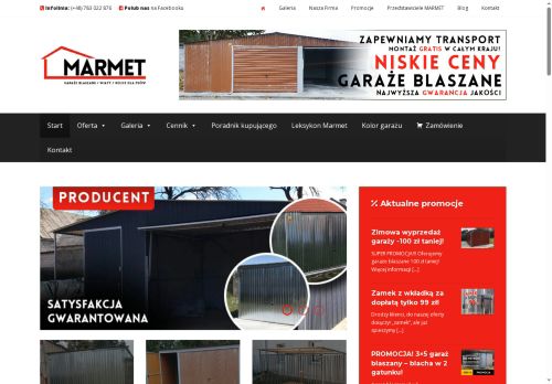 Garaze MARMET producent konstrukcji stalowych na wymiar