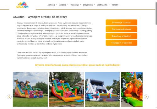Wynajem atrakcji Gigafun