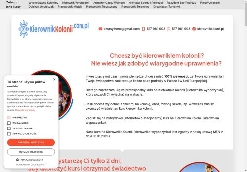 Kursy ONLINE na i dla Kierowników Koloni! Wygodnie i kompetentnie!