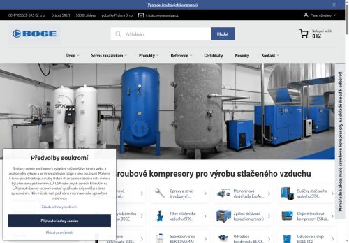 Sprężarki BOGE kompresory śrubowe Republika Czeska