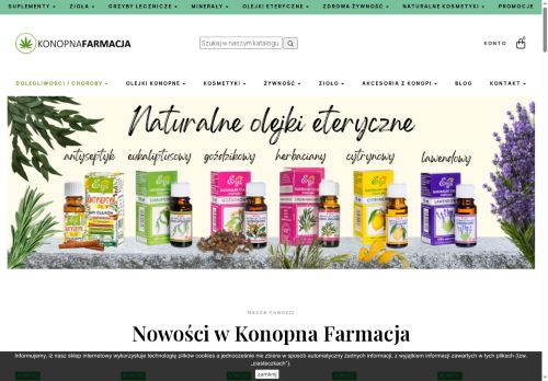 Konopna Farmacja Olejki CBD, kosmetyki konopne, zioła, suplementy
