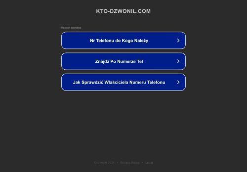 Czyj to numer?