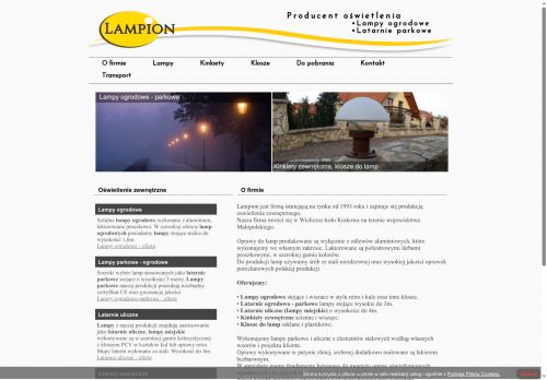 Producent lamp ogrodowych, latarni parkowych