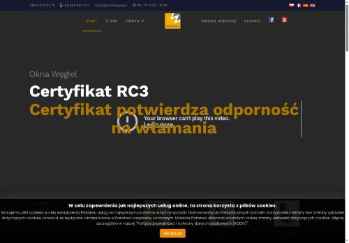 Okna węgiel handel, usługi oraz produkcja