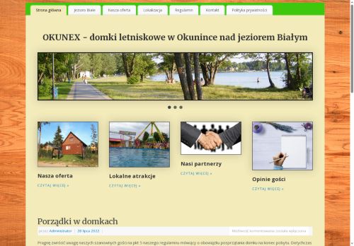 Domki letniskowe nad Jeziorem Białym w m. Okuninka