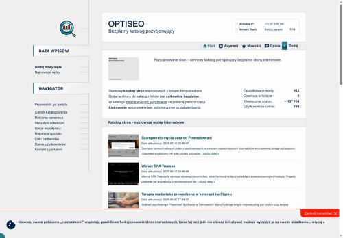 Optiseo pozycjonujący katalog stron internetowych