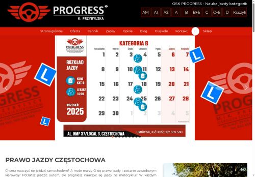 OSK PROGRESS prawo jazdy częstochowa