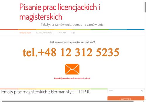 Pisanie prac licencjackich