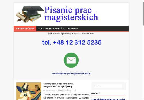 Pisanie prac magisterskich