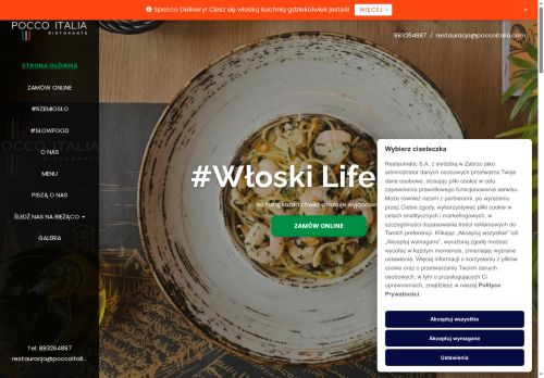 Pocco Italia ristorante pizzeria w Sosnowcu z dowozami na telefon oraz