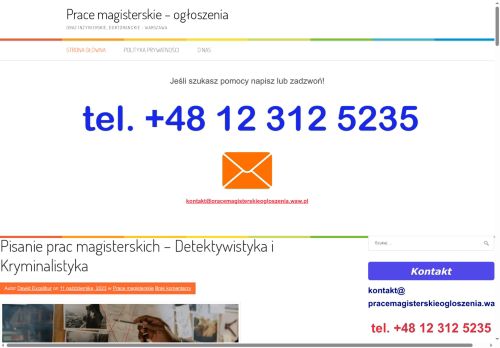 Prace magisterskie ogłoszenia