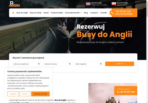 Przewóz osób do Anglii