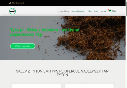 Tyton do papierosów zamów do domu, zapłacisz przy odbiorze