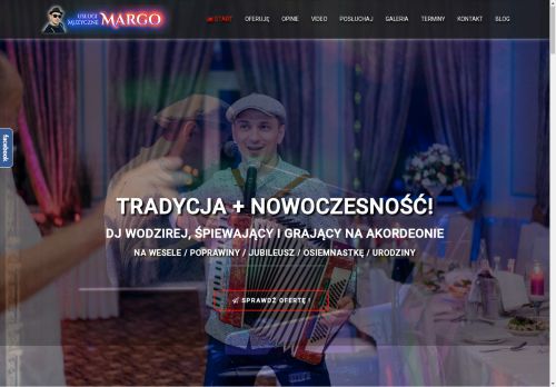 Dj Wodzirej na wesele, grający i śpiewający, akordeon