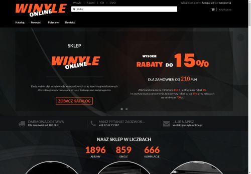Płyty winylowe, CD i kasety magnetofonowe Winyle Online